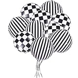 20 Pieces Checkered Racing Car Flag Party Balloons - Racing Car/Dirt Bike/Motocross Themed Party Dec
