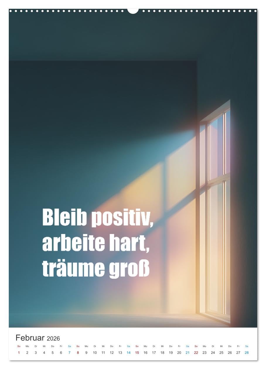Die Kraft der Worte (hochwertiger Premium Wandkalender 2026 DIN A2 hoch), Kunstdruck in Hochglanz: Ein inspirierender Kalender mit achtsamen Zitaten ... mit positiven Gedanken. (CALVENDO Glaube)