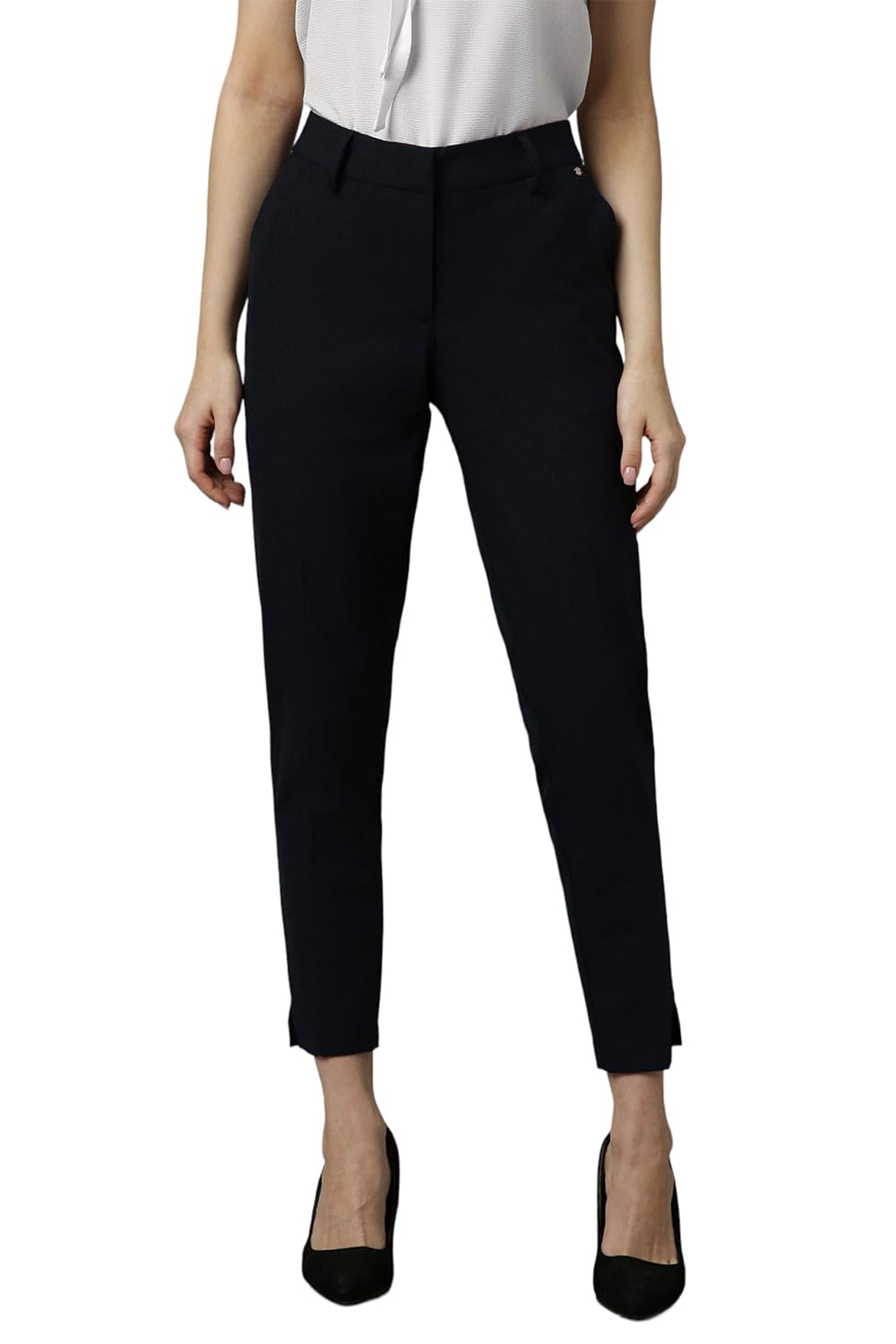 Allen SollyWomen's Regular Fit Mid Rise Pants