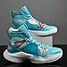 Dilchasp Men's High Top Basketball Shoes Fashion Running Sneakers Non Slip Training Athletic Shoes Cyan Size 10