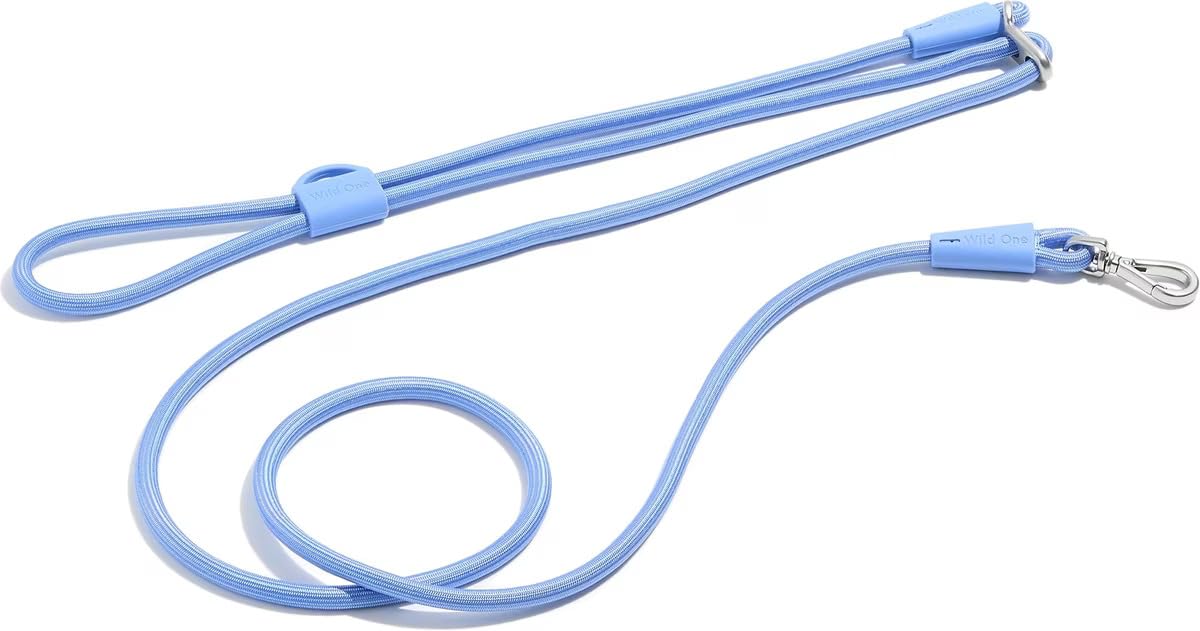 Wild One Hands-Free Adjustable Rope Dog Leash, Standard: 4' to 8.5' Long, .5" Wide, Adjustable for Crossbody, Waist & Handheld, Moonstone โ image 1