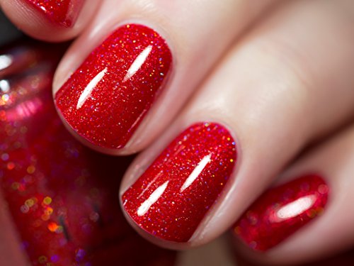 Image of ILNP Stopping Traffic - Fire Engine Red Holographic Nail Polish