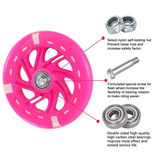 Wioseioc Bike Training Wheels,Thicken Stronger Flash Mute Wheel Adjustable Stabilizer Suitable For 12/14/ 16/18/ 20/ Inch Single Speed Bike, Including Mounted Kit #TOP3