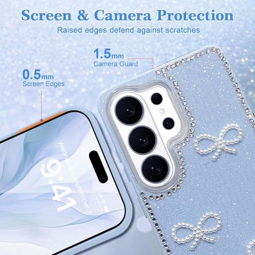 Image of DIZORO for Samsung Galaxy S26 Ultra 5G case,Cute Bow Tie Aesthetic Phone Case,Trendy Slim Hard IMD Shockproof Protective Bumper Designer Phone Back Cover for Women Girls - Sierra