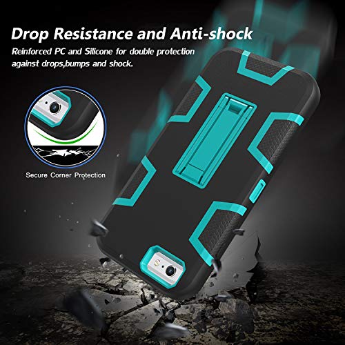 Luckycat Iphone 6S Case, Iphone 6 Case, Kickstand Case For Iphone 6S, Anti-Scratch Anti-Fingerprint Heavy Duty Protection Shockproof Rugged Cover For 4.7Inch Iphone 6S, Blue #TOP2