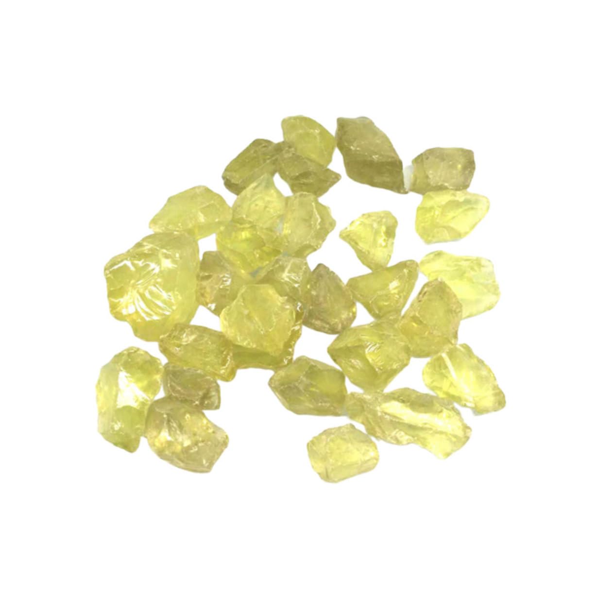 PRETYZOOM Fish Tank Decor 100g Brazilian Citrine Rough Stones Crystal Stones for Aromatherapy Home Decorative Gravel (Light Yellow)