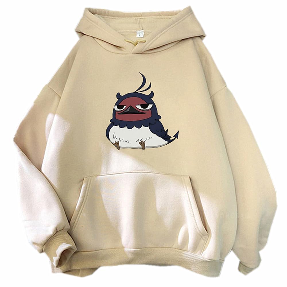 Charous Unisex Khaki Anime Black Clover Cosplay Nero Cartoon Print Hoodie, Casual Thickened Soft Sweatshirt Used For Manga Fans