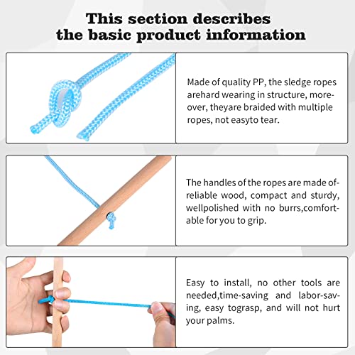 FORMIZON 2 Pezzi Guinzaglio per Slitta, 180 cm