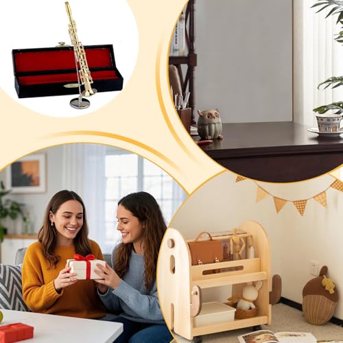 Saxophone miniature figurine musicale déco collection support - 4