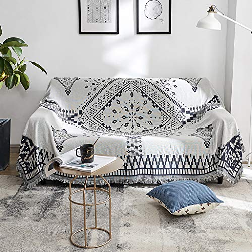 Jeté de canapé tricoté en coton jeté de lit pour grand salon cocooning