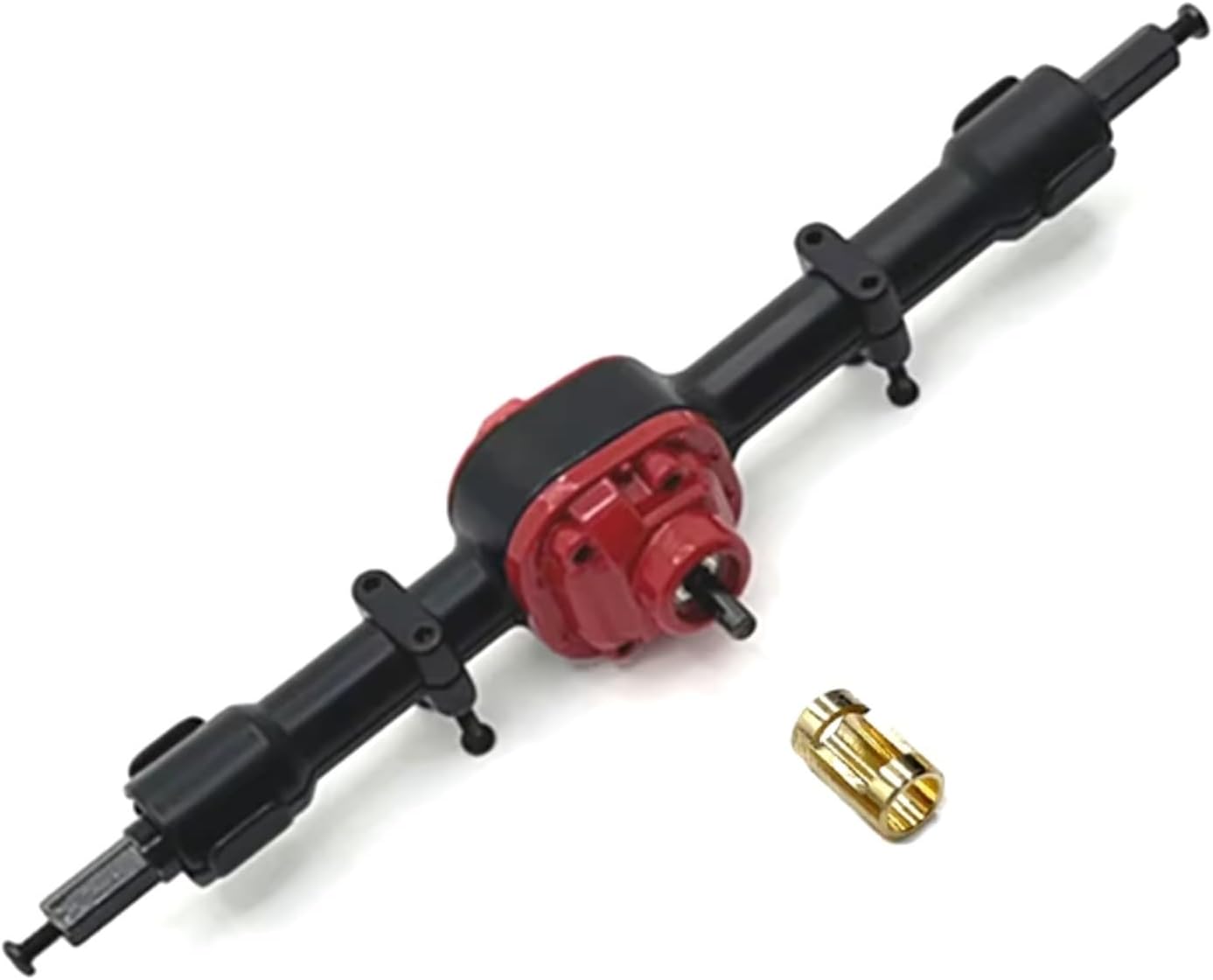 for MN for 78 82 D90 D91 D96 D99S 1/12 Metal Front and Rear Axle with 3mm to 4mm Shaft Sleeve RC Car Upgrade Parts Accessor RC Upgrade Parts(Black,After)