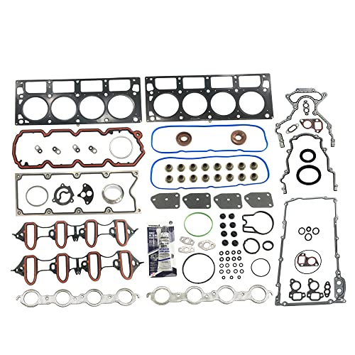 Image of Partsflow MLS Full Gasket Set For Chevrolet Avalanche For Chevrolet Silverado For Cadillac Escalade For GMC Yukon For Buick Rainier For GMC Envoy XL For Isuzu Ascender 4.8L 5.3L V8 VIN: Z T