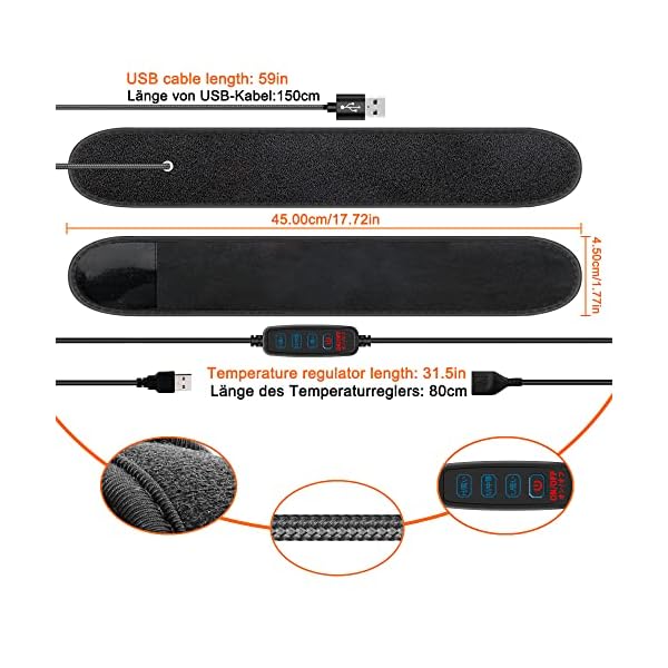 COOWOO Objektivwärmer mit Temperaturregler Teleskop Objektiv Okular Heizung Anti Tau Feuchtigkeit EIS Nebel Heizung (Schwarz) – Bild 4