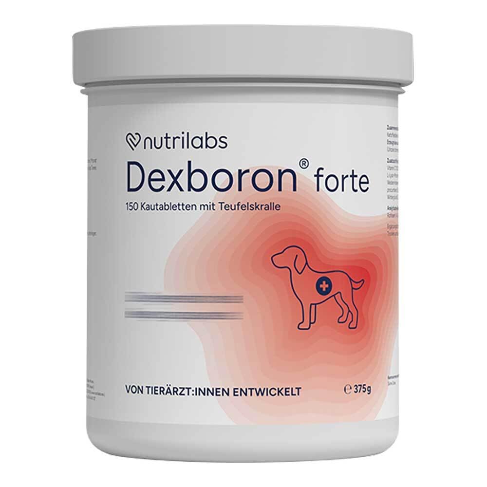 NutriLabs Dexboron forte Hunde Kautabletten 150 STK. - Tabletten mit Teufelskralle - Regenerationsmittel mit Weidenrinde, Weihrauchextrakt u.v.m.