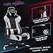 Devoko Ergonomic Gaming Chair Racing Style Adjustable Height High Back PC Computer Chair with Headrest and Lumbar Support Executive Office Chair (White)