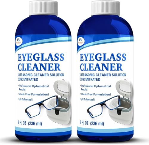 NORTHWEST ENTERPRISES Ultrasonic Cleaner Solution for Eyeglasses, Concentrated for Glasses Cleaning in Sonic and Ultrasonic Machines (16 oz)