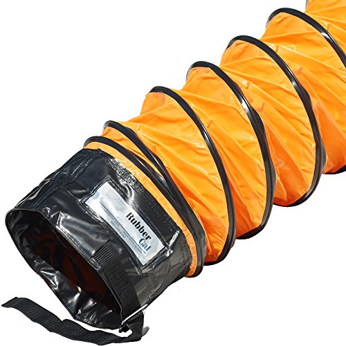 Rubber-Cal 01-191-24 "Air Ventilator Orange" Ventilation Duct Hose, 24"ID x 25' Length Hose Fully Stretched