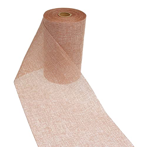 Tischläufer Leinenoptik Shabby Chic Terracotta Tischband Stoff Tischdeko 30 cm x 15 m – Ansicht 2