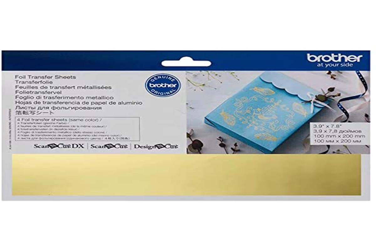 Brother Gold Scan N Cut Metallic Sheet 4 Pieces 10 X 20 Cm