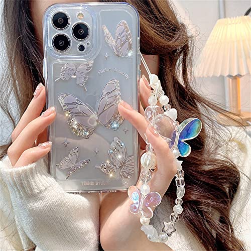 Coque iPhone 15 chaîne papillon évite les chutes de téléphone - 2