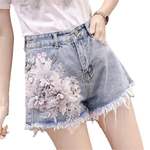 Short denim taille haute pour femme idéal pour les vacances d'été S