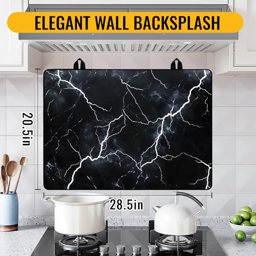 Image of Stove Top Cover for Electric Stove,Glass Stove Top Cover, Heat Resistant Glass Cooktop Cover, Stovetop Protector, Kitchen Decor, Dish Drying Mats Cover for Ceramic Washer Top 28.5x20.5 inch