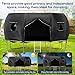 MARGAR 14FT Trampoline Tent (Tent Only), Fit for 8 Curved Poles Round Trampolines, Oxford Cloth Trampoline Sunshade Tear-Resistant, Rainproof, Outdoor Trampoline Accessories Camping Suitable, Black