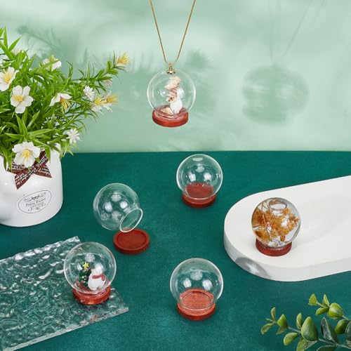 NBEADS 6 Pcs Mini Round Glass Dome - Image 4
