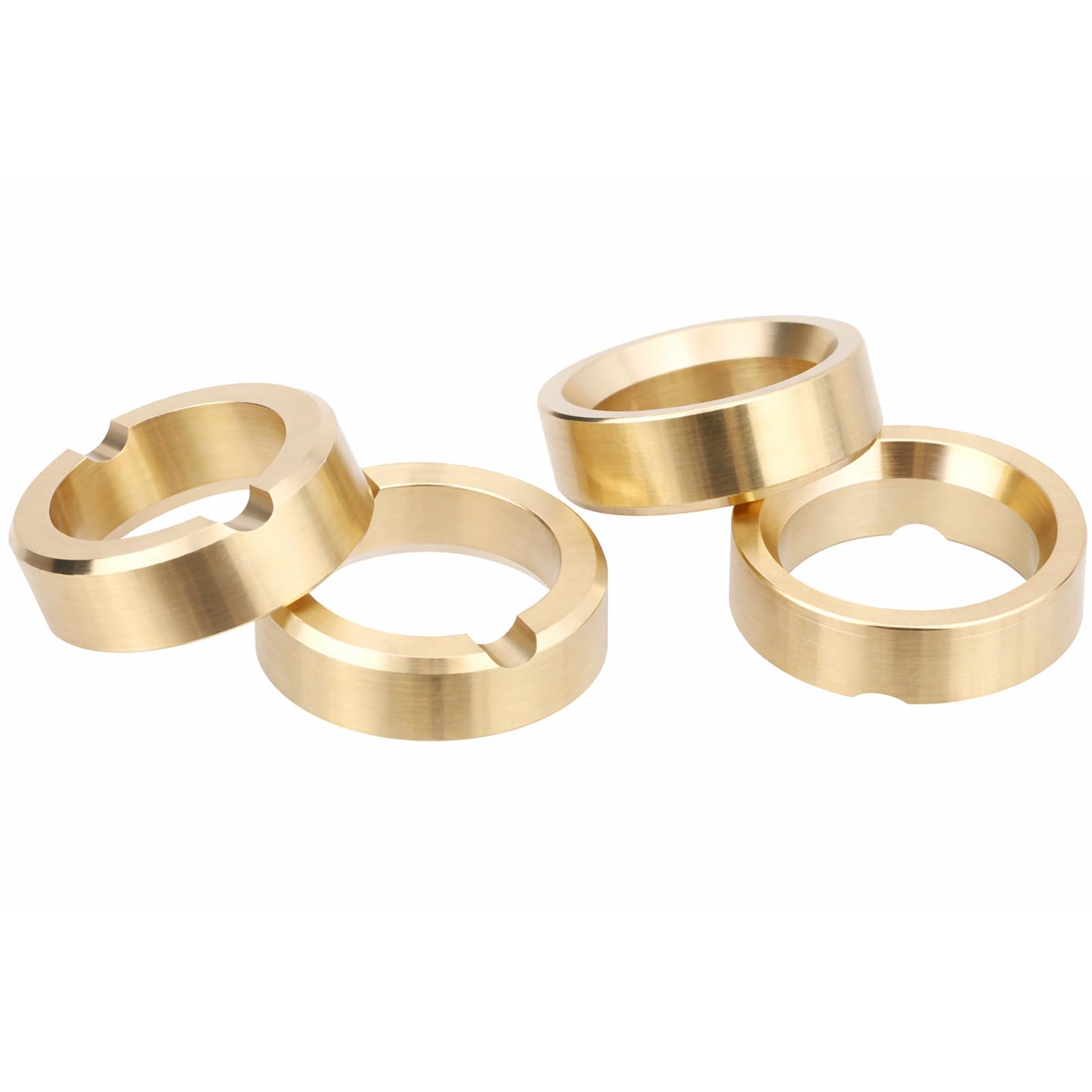 Sinbana 4pcs Brass Wheel Weight, 3.7g Wheel Weights Compatible with AXIAL 1/30 SCX30 AXI-3313 Bronco JLU 4X4 RTR Rock Crawler AXI-2048 AXI-2261 Tires Parts Accessories(Gold)