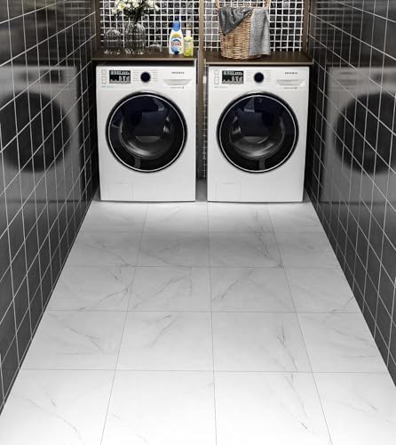 YukaSPC フロアタイル 大理石 置くだけ 床 シート (グレーX赤 型番号030) の商品画像 5