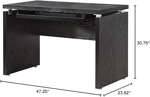 Miniatura 3 de Coaster escritorio de computadora, color negro, desplegable con bandeja del teclado