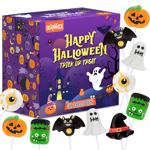 Halloween Candy Bulk 30 Packs, Assorted Halloween Lollipops for Trick or Treating, Party Favors, Classroom Goodie Bags & Holiday Festive Snacks Supplies for Adults Celebrations - image 1