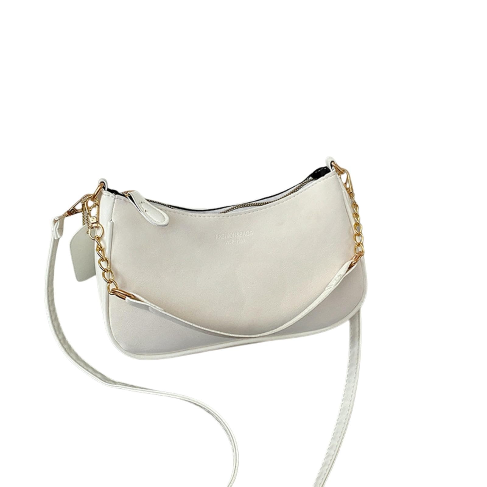 CYUCHENC crossbody bag Trendy, Western, Niche, Fashionable, Simple, Versatile One-shoulder Cross-body Handbag-white