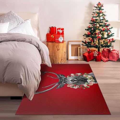 Tapis Noel entrée intérieur lavable pour protéger et décorer le sol