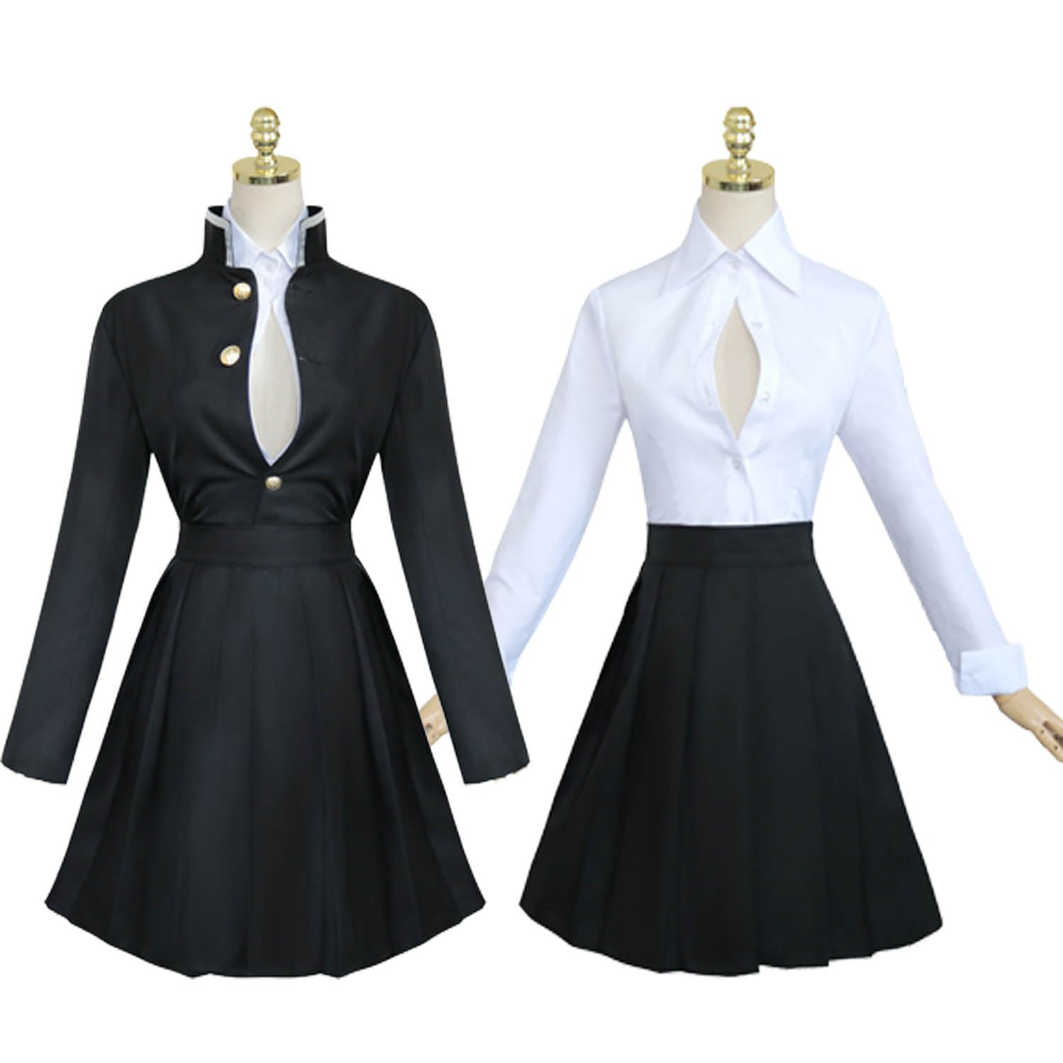 Anime Personaggio Kanroji Mitsuri Cosplay Costume Vestito Douma Gioco di Ruolo Uniforme Set Completo Halloween Carnevale Festa Dress Up Suit con Parrucca per Donne