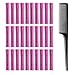Set completo di 30 bigodini per onde permanenti, 1,9 cm, per capelli corti, capelli lunghi, per donne con elastico, strumento per lo styling dei capelli con pettine immagine