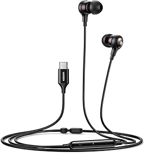 UGREEN Type C Earphones, USB-C Earphones, With Microphone, In-Ear Type, Call Support, Volume Control, Remote Control, USB C Earphones, Equipped with DAC, Supports Hi-Fi Sound Quality, Sound Leakage