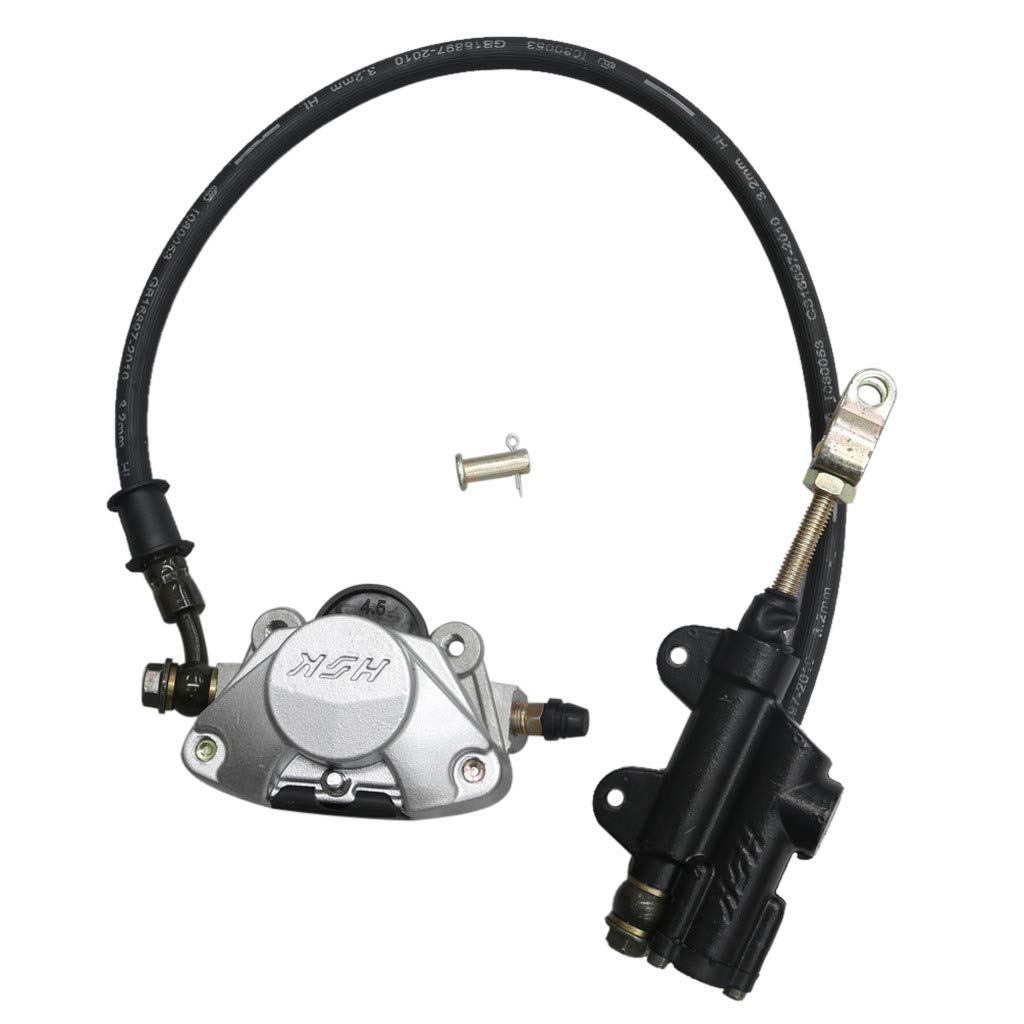 YC Yier Hydraulic Rear Disc Brake Caliper Master Cylinder System with Brake Pad For 110cc 125cc 150cc 200cc 250cc Dirt Bike Quad ATV Gokart Go Kart