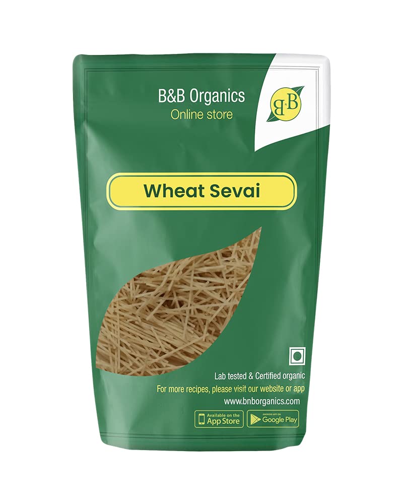 B&B Organics Wheat Vermicelli (180g)/ Wheat Sevai / Natural and Preservative Free/ Zero Additives