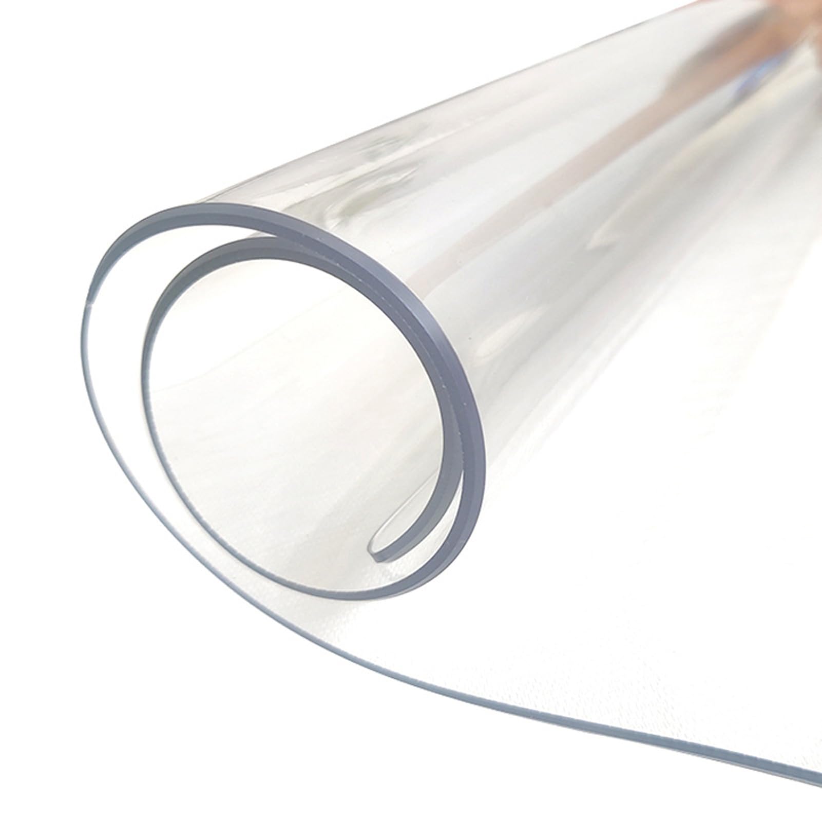 ZARBAILRE Clear Plastic Tablecloth 31.5x63.0in, Clear PVC Plastic Table Top Protector Cover, Clear Desk Cover Protector, Easy Clean, for Your Dining Room Table, Furniture Desktop