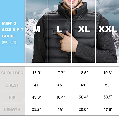 Loowoko Heated Vest For Men With Battery Pack Included, Lightweight Men's Electric Heating Vests Rechargeable For Winter #TOP1