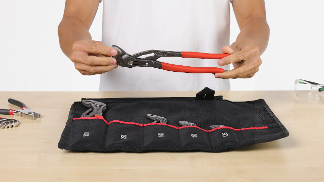 K&CO　テイルバック＆レダーコンタクト6点セット Knipex Tools 00 19 55 S5, Cobra Pliers, 5Piece Set with Tool Pouch
