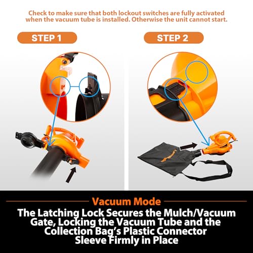 Image of LawnMaster BV1210 Electric Leaf Blower, Vacuum & Mulcher