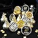 Black and Gold 60th Birthday Party Favor Stickers - 180 Labels