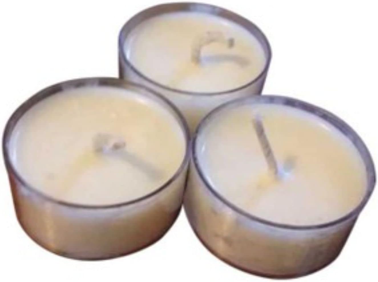 Bear Natural Organics Pack of 300 Handcrafted Clear Cups Unscented Tealight Candle