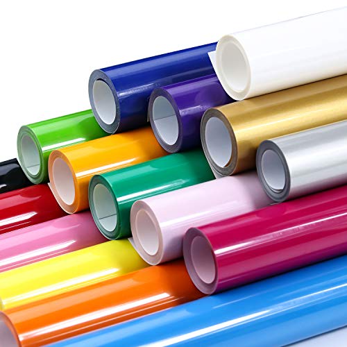Heat Transfer Vinyl Htv For T-Shirts 12 Inches By 5 Feet Rolls (16 Pack) #TOP13