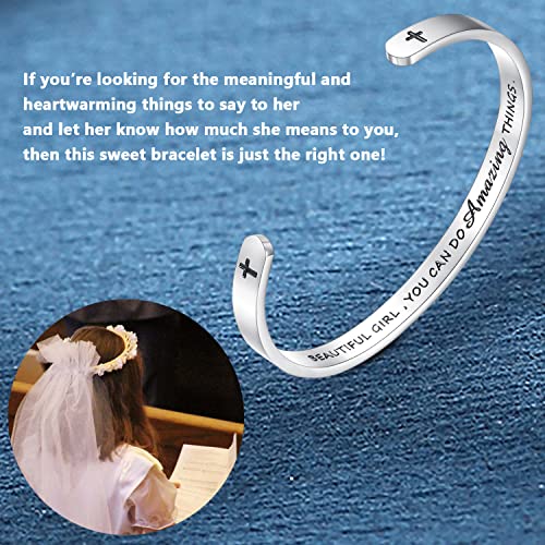 SAM & LORI Confirmation Gifts/First Communion Gifts-Bracelet for Goddaughter Daughter Niece Granddaughter3