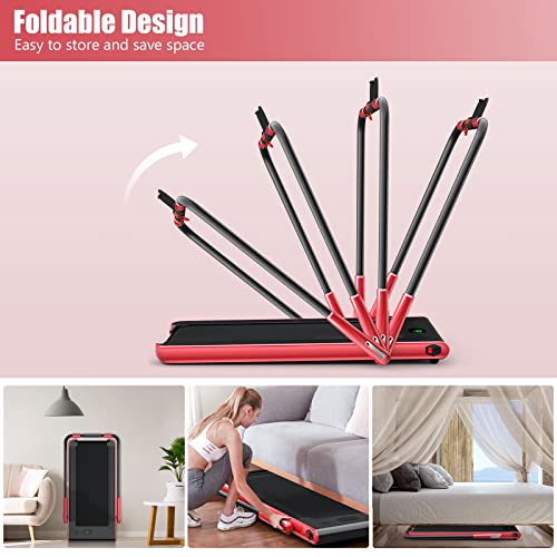 Image of Foldable Treadmills for Home, 2 in 1 Walking Pad Portable Folding Under DeskTreadmills with Walk and Jog & Run Modes for Office Treadmil