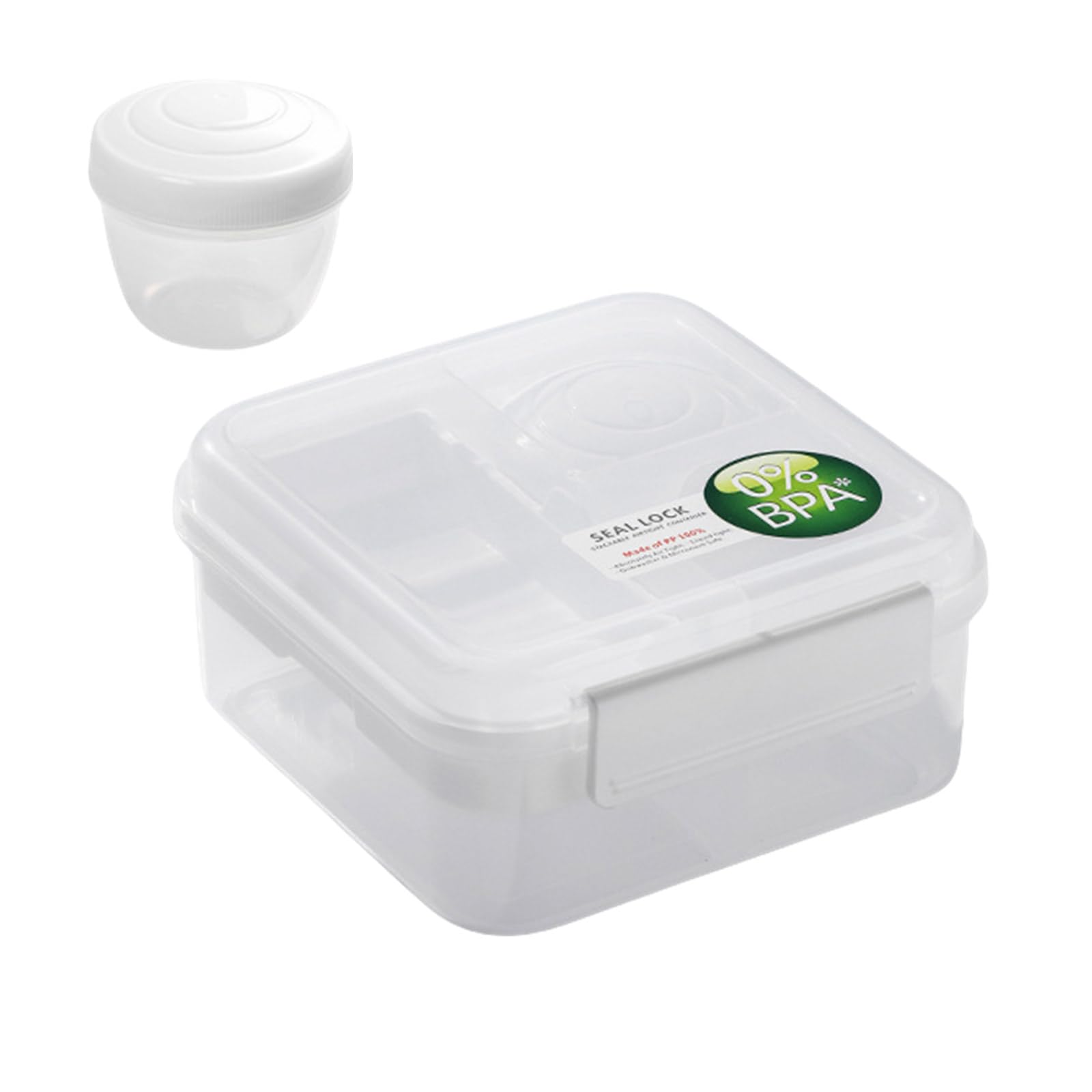 Buxuaaaa Effective DoubleCompartment Lunch Box Practical Double Layered Meal Carriers Great for School Lunches and Work Breaks Double Compartment Food Box
