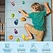 SREHRLY 32 PCS Rock Climbing Wall for Kids,Rock Wall Climbing Holds,Adults Climbing Wall Grip Kits Holds Up to 230 lbs for Outdoor Indoor Home Playground Climbing Holds（Pastel Color）